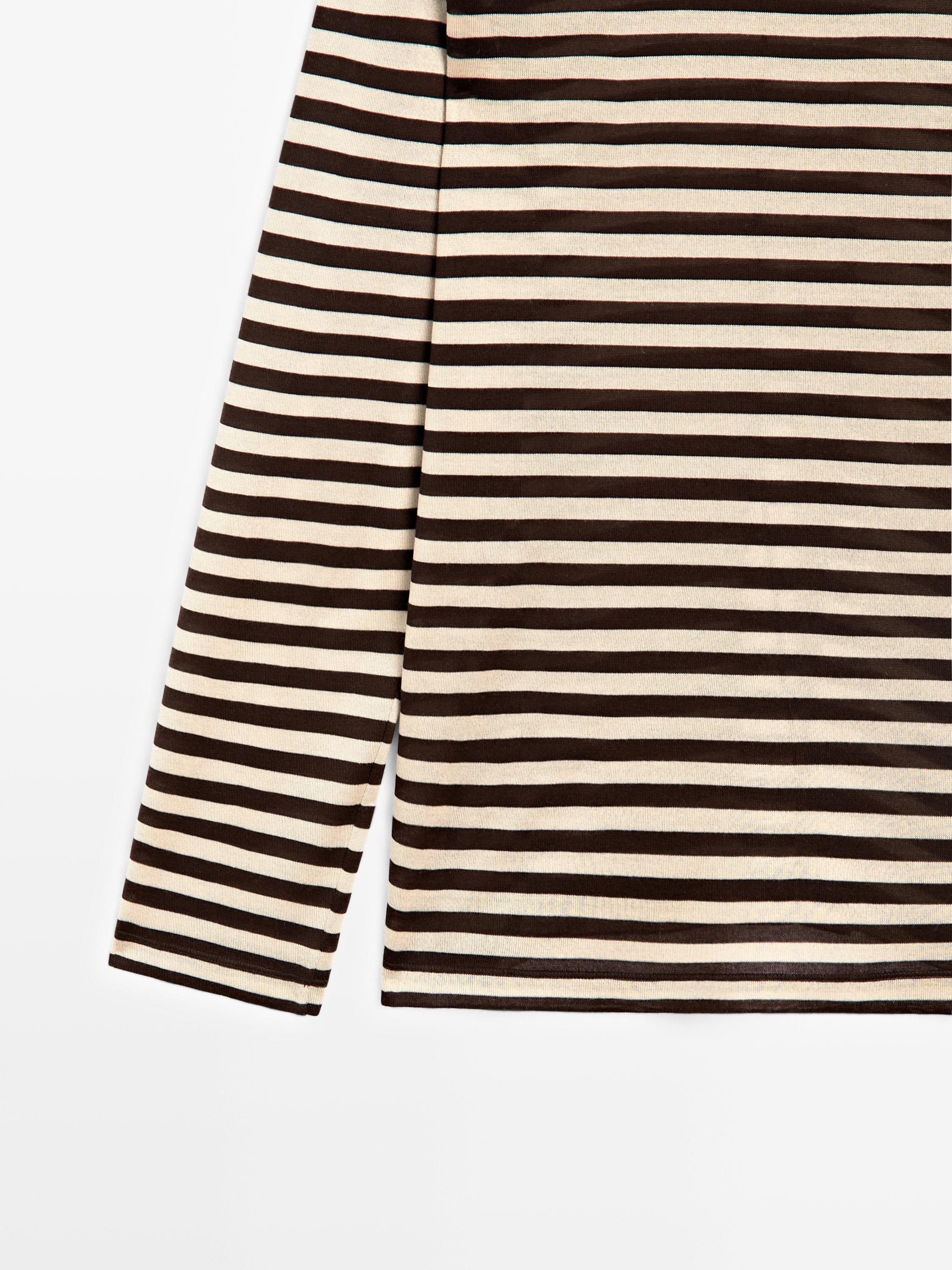 Oversize striped long sleeve T-shirt